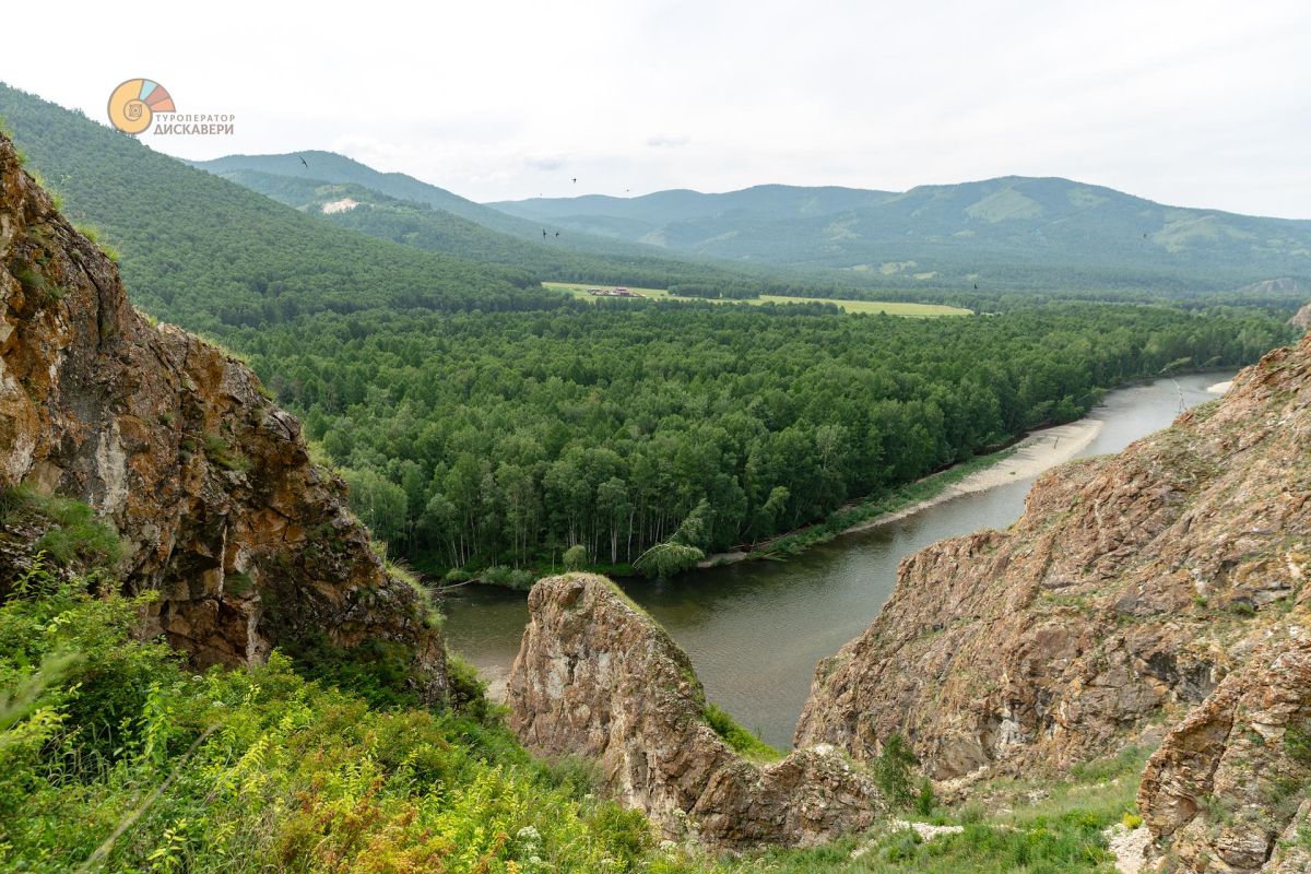 Экскурсия "Тропа предков", маршрут по берегу реки Белый Июс